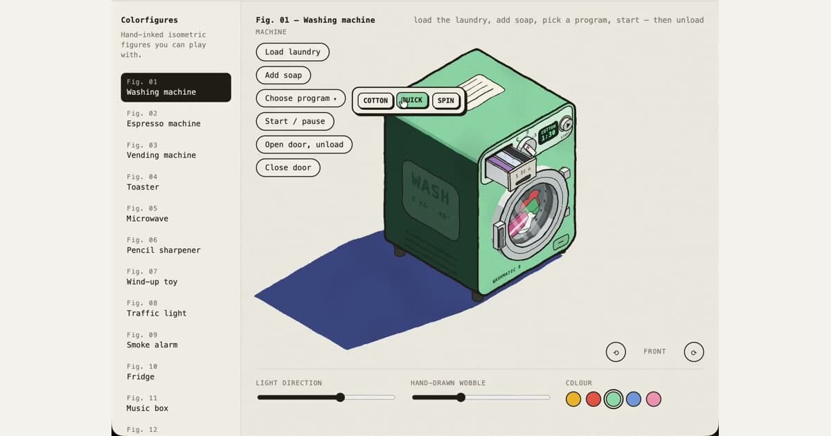Colorfigures: учиш как работят предметите чрез игра — Авторска беззвучна демонстрация: April Zhu (@Aprilzz423), Colorfigures.