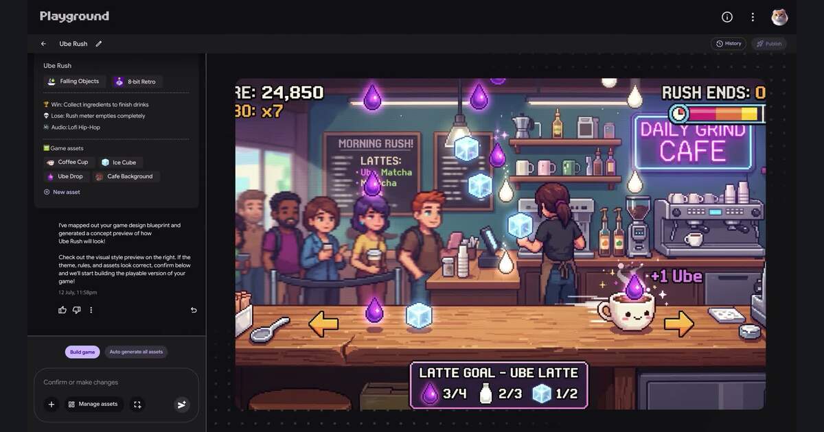 Google Playground прави игри от описание — но засега не е за България — официален кадър/клип; Google