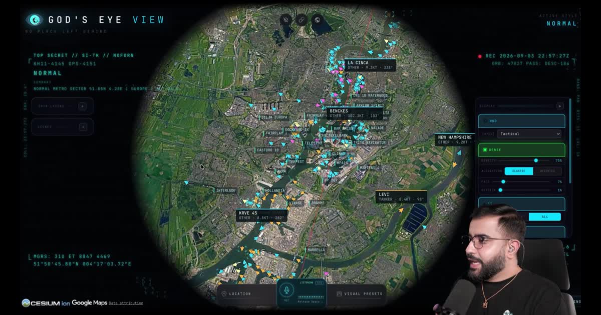 God’s Eye View: 3D глобус с публични данни и AI гласово управление