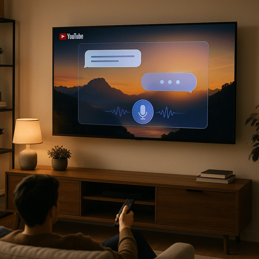 Чатбот на телевизор в Youtube